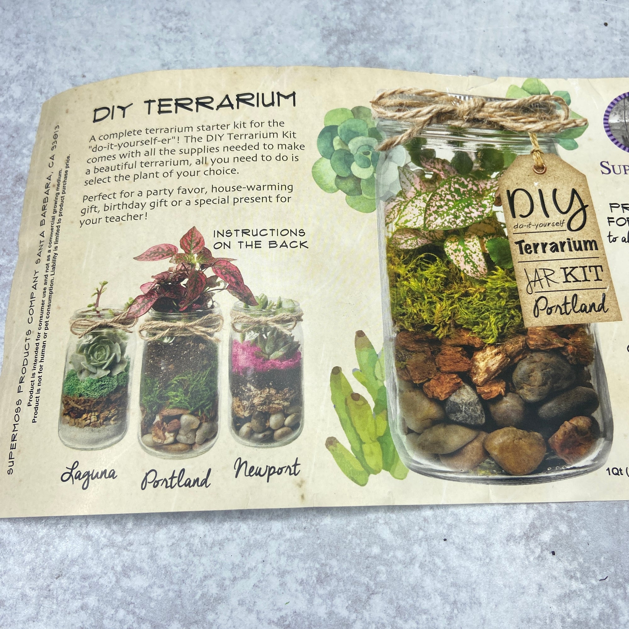 Portland Terrarium Kit DIY Jar
