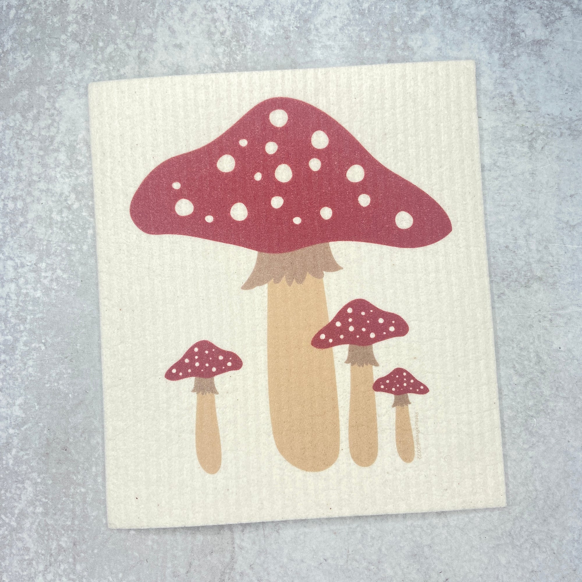 Swedish Dishcloth - Red Mushroom