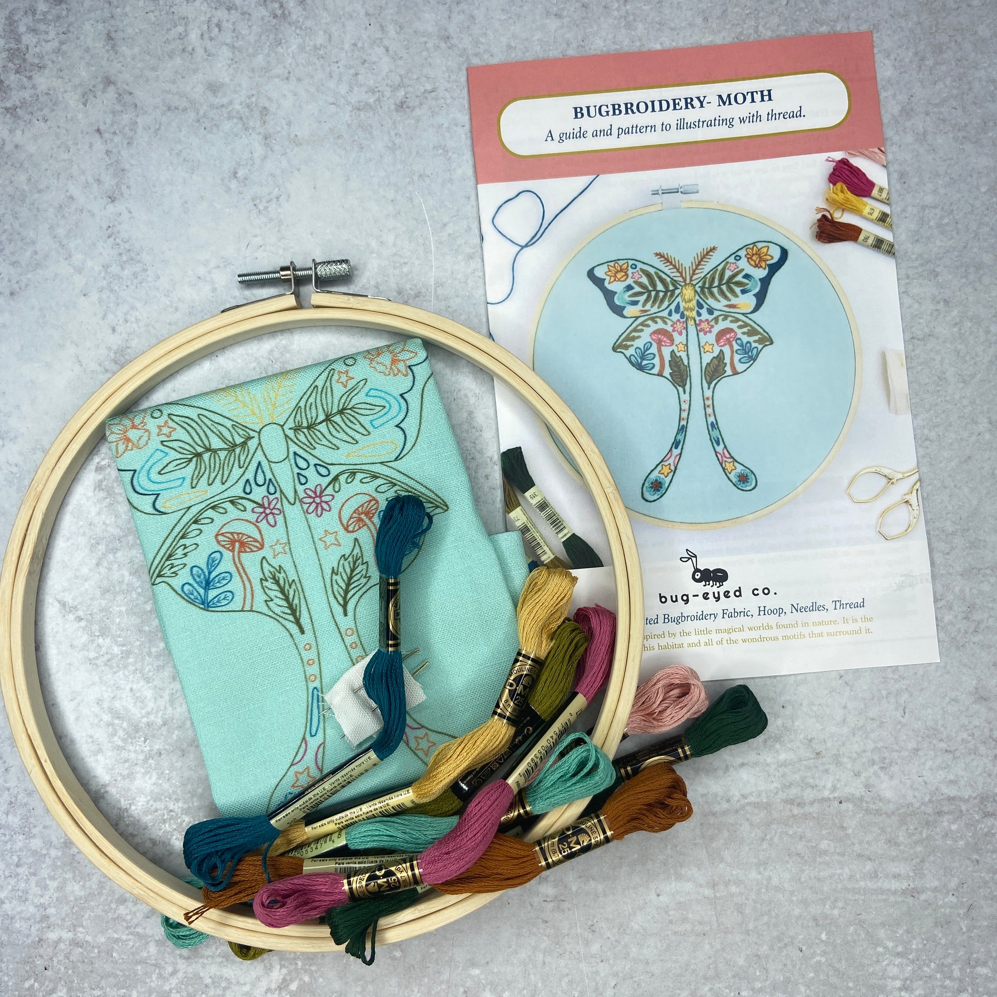 Bugbroidery Kit: Moth
