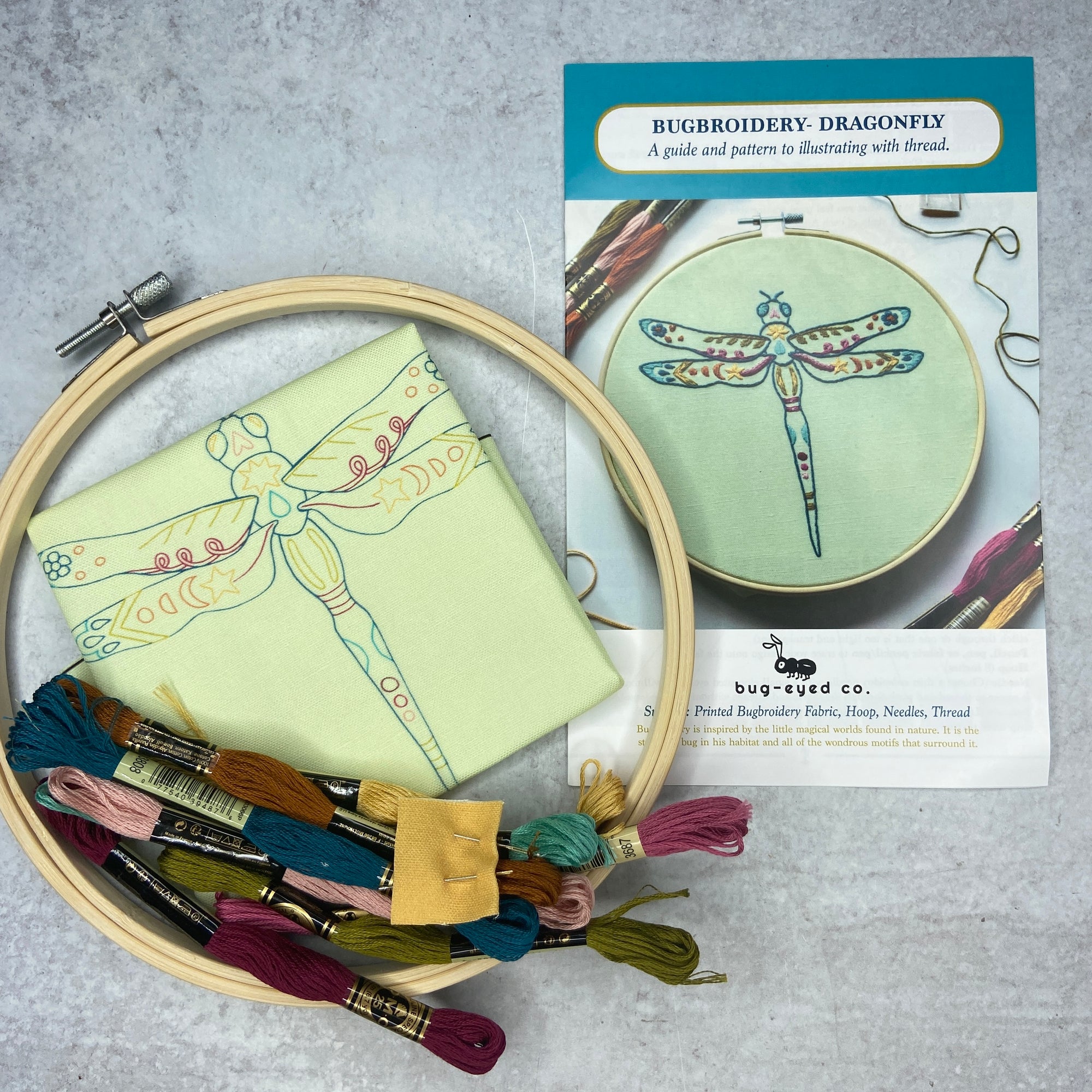 Bugbroidery Kit: Dragonfly