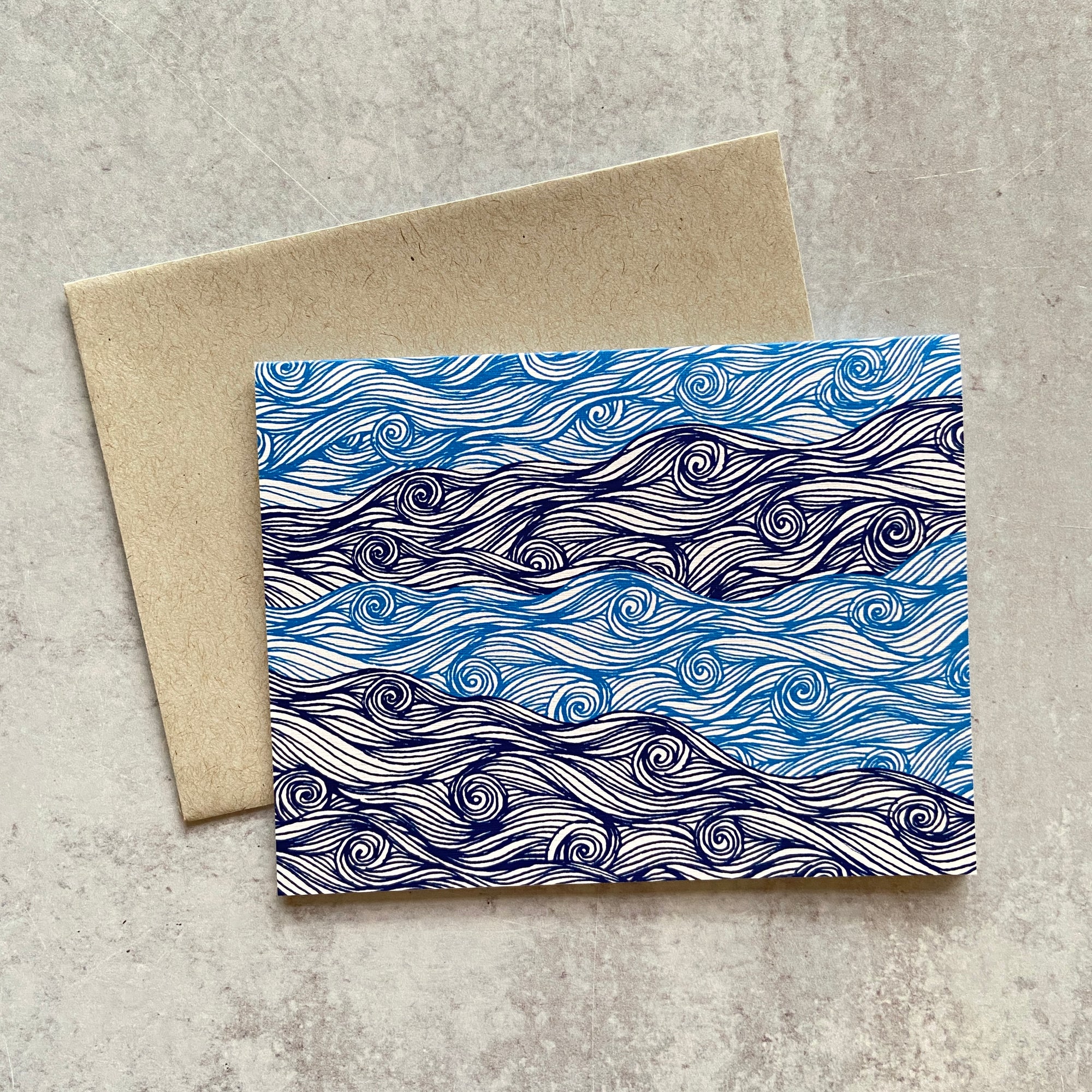 Blue Waves Card