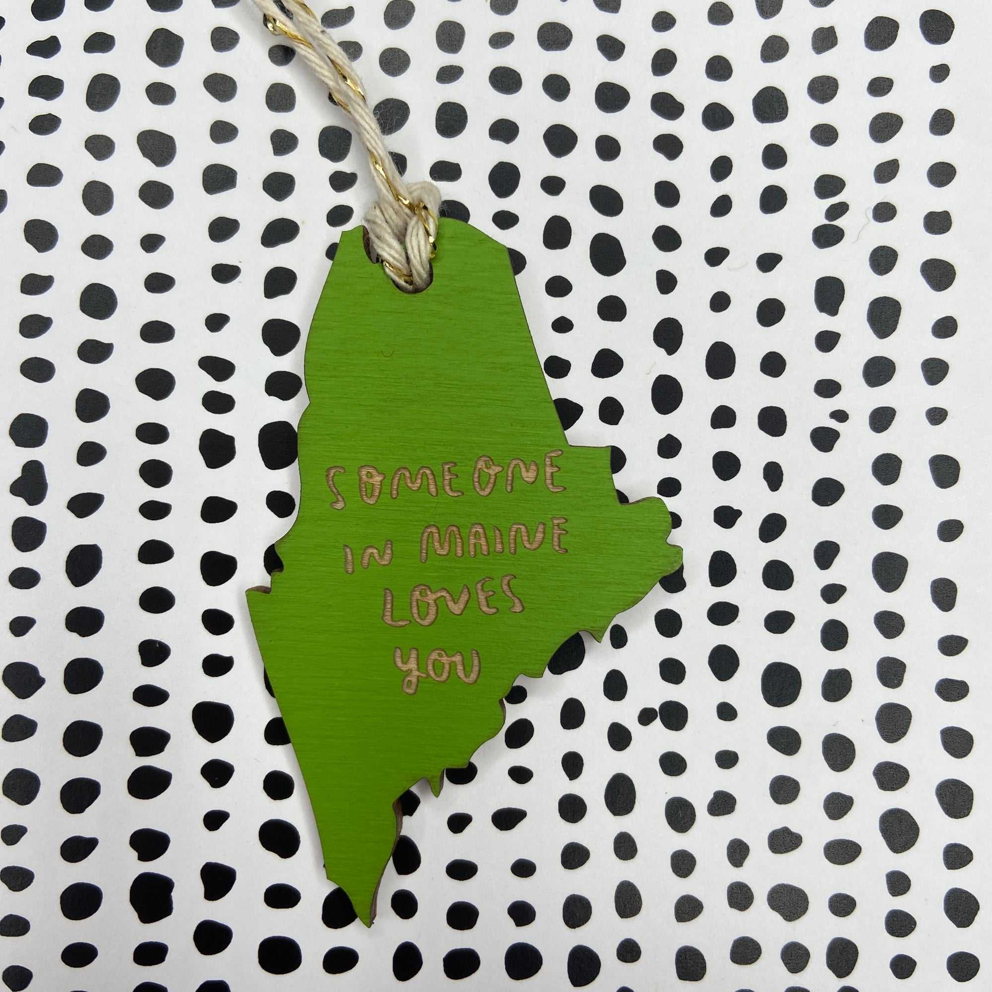 Someone in Maine Loves you Ornament Card