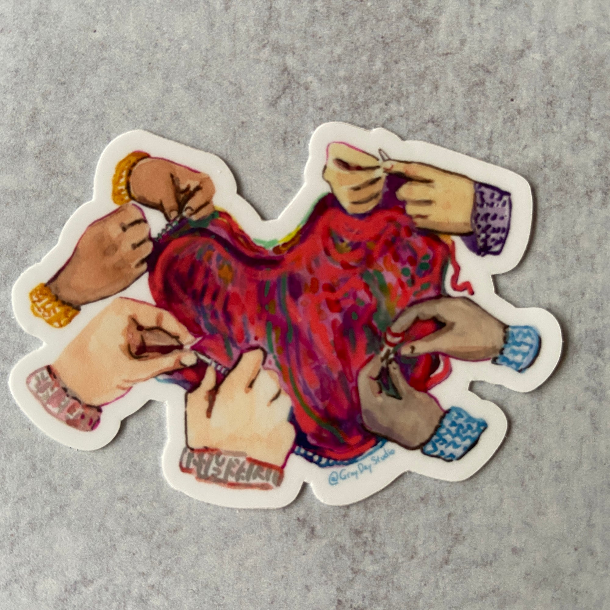 Sticker - Knitting Heart