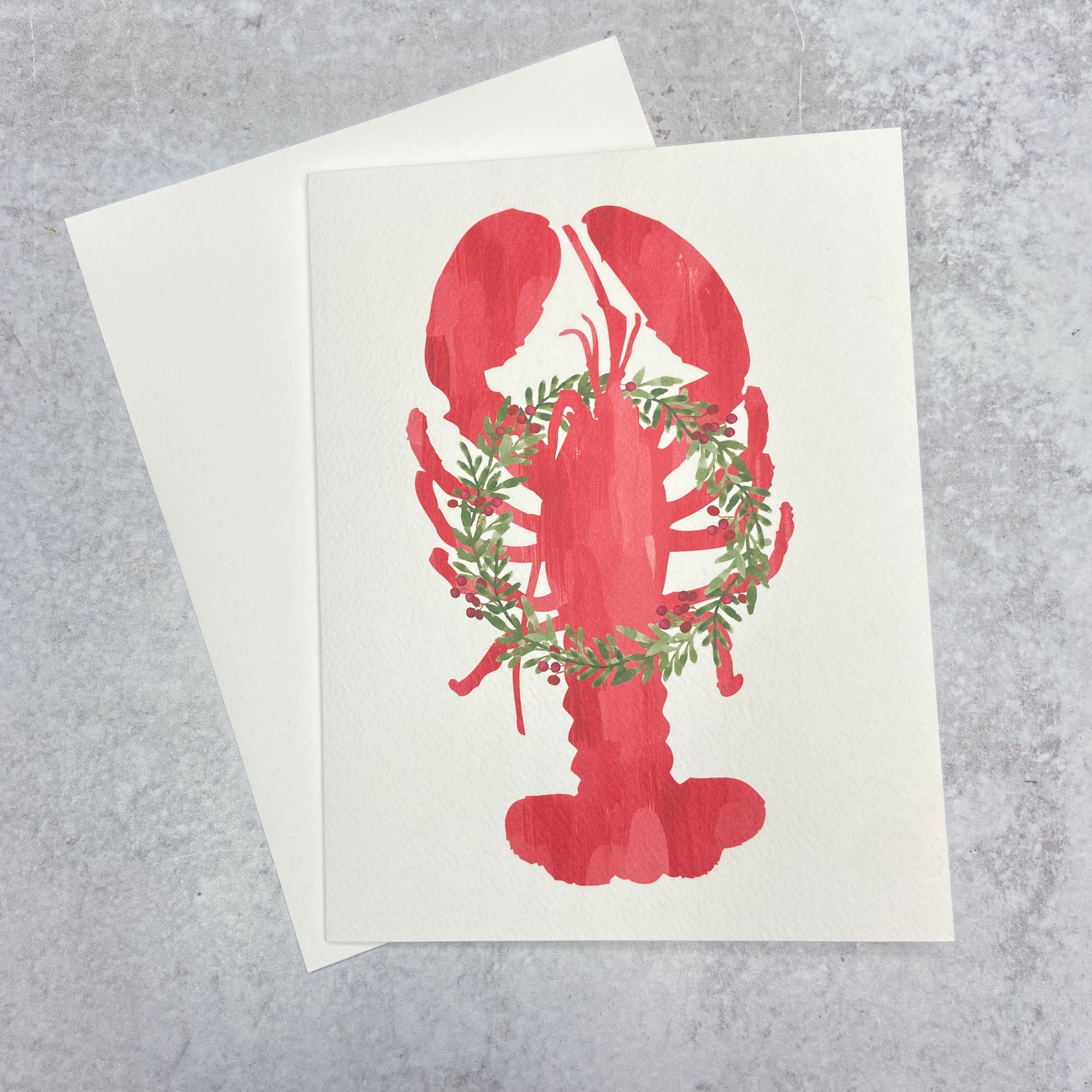 Maine Holiday Lobster Greeting Card